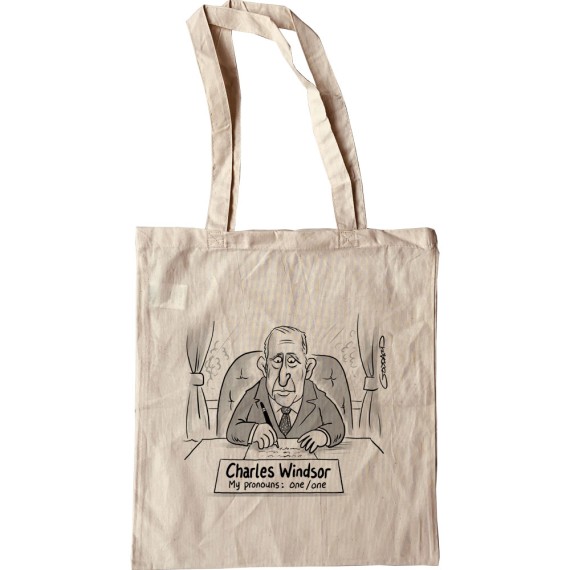 Prince Charles Pronouns Tote Bag