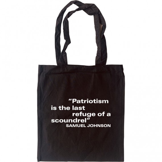 Samuel Johnson "Patriotism" Quote Tote Bag
