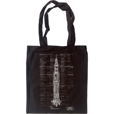 Saturn V Diagram Tote Bag