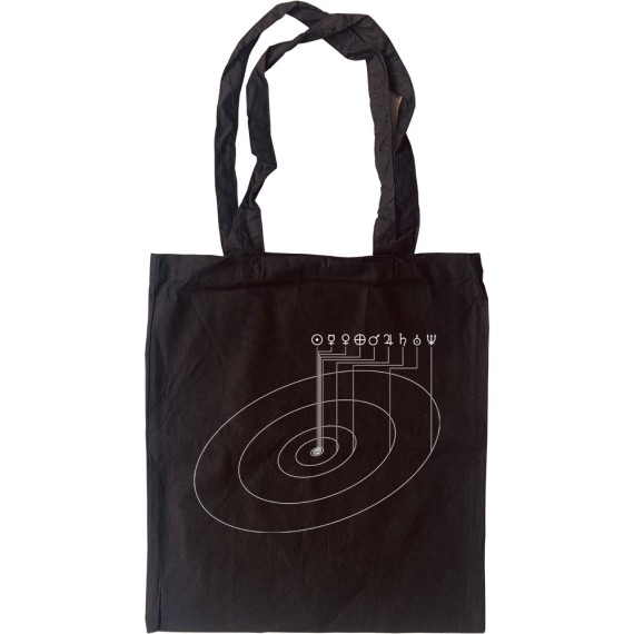 Scale Diagram of the Solar System Tote Bag