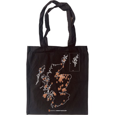 Scottish Whisky Map Tote Bag