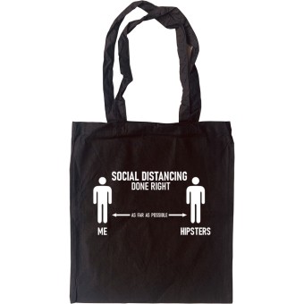 Social Distancing Done Right (Hipsters) Tote Bag