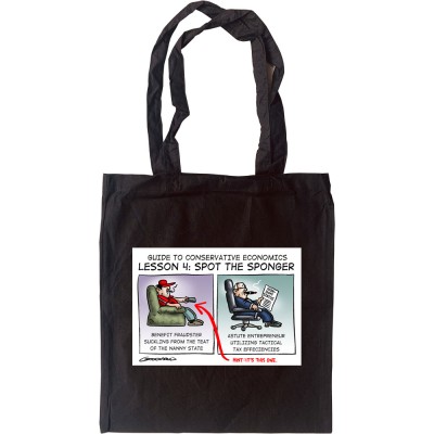 Guide To Conservative Economics: Spot The Sponger Tote Bag