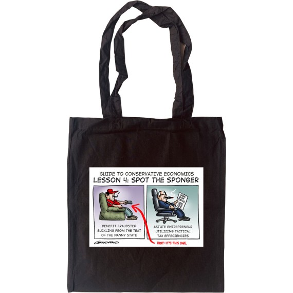 Guide To Conservative Economics: Spot The Sponger Tote Bag