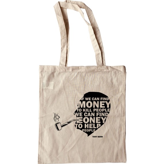 Tony Benn "Money" Quote Tote Bag