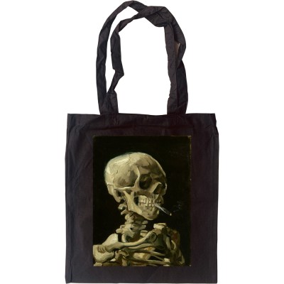 Van Gogh "Skull of a Skeleton with Burning Cigarette" Tote Bag
