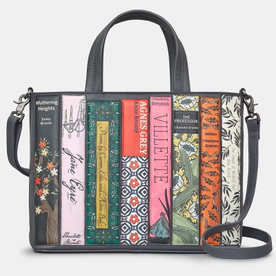Brontë Bookworm Grey Leather Multiway Grab Bag
