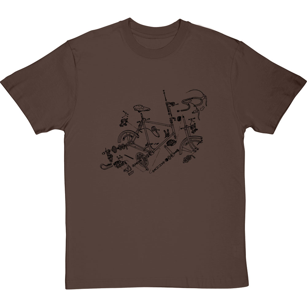 Bicycle Exploded Diagram T-Shirt | RedMolotov