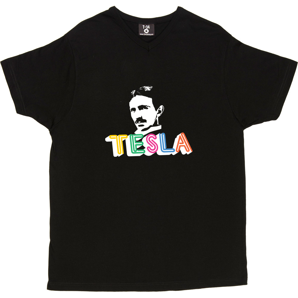 Nikola Tesla Electrical Gun T-Shirt - Funny Science Men's Tee | Printed In USA, 100% Cotton