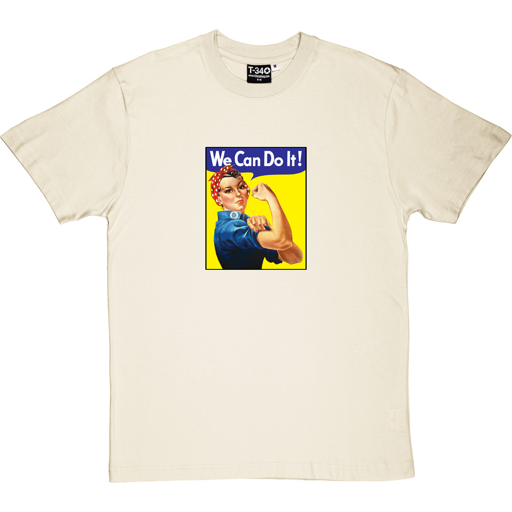 T-shirt Rosie The Riveter 'We Can Do It' - Message Féministe Vintage - Cadeau Militant Ou Déguisement