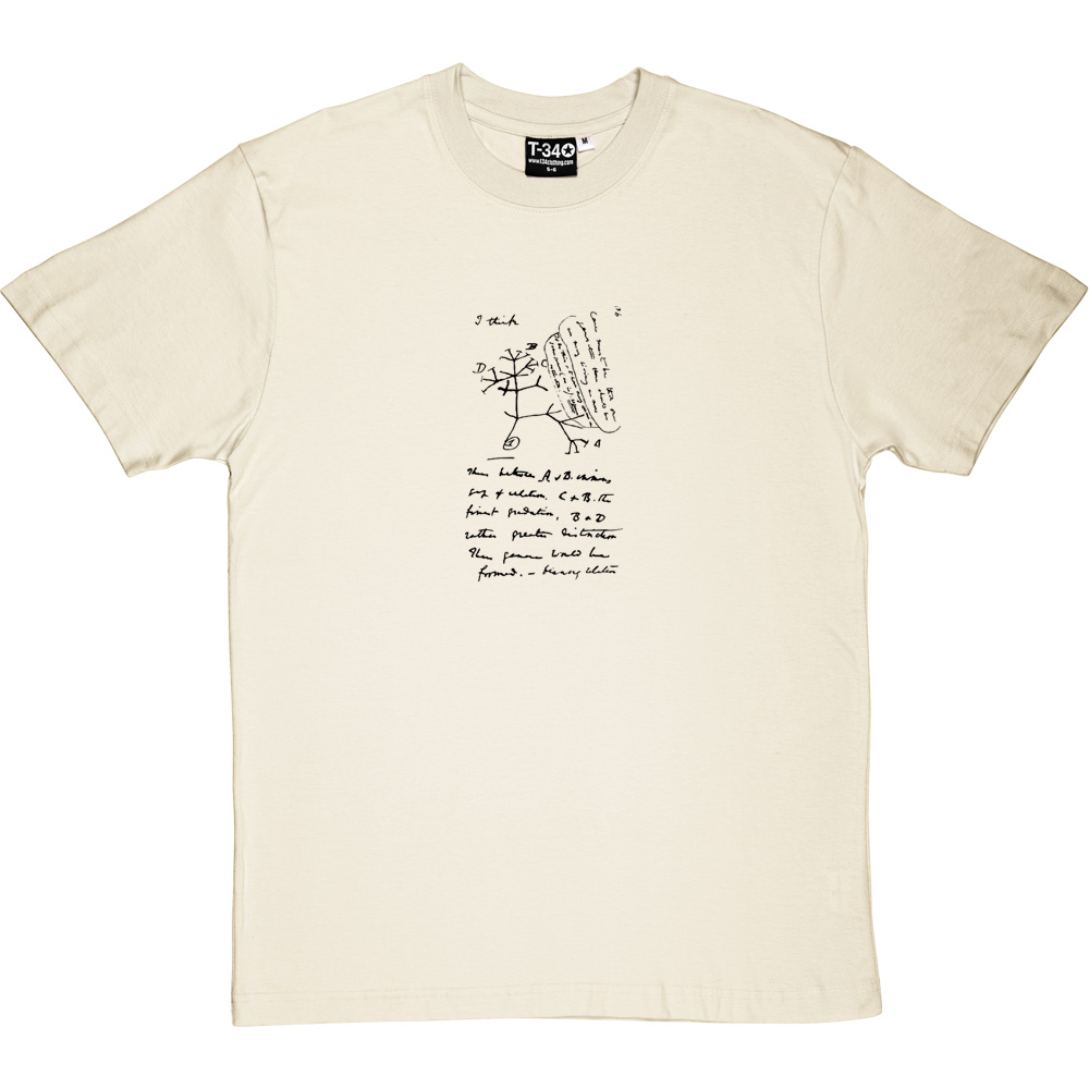 Darwin - Tree Of Life - I Think Male Black T-Shirt Mens Short Sleeve T